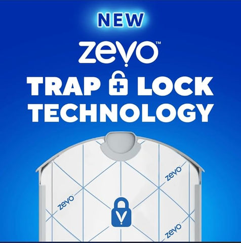 Zevo Plug-in Bug Trap Refills Cartridge 4 Count, Sticky Surface for Gnats, Flies & Small Flying Insects